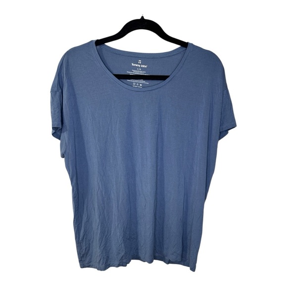 Tommy John Blue Short Sleeve Sleep Tee Modal Fabric - Picture 1 of 4